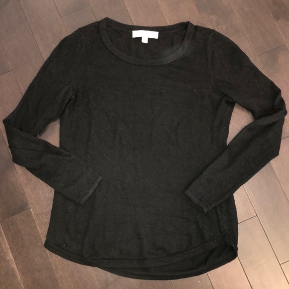 LOFT Italian Yarn Wool Sweater in Black - Picture 2 of 5